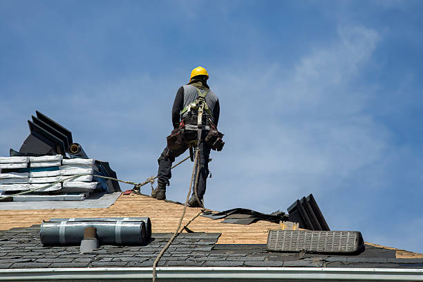 Professional Roofing technician working in Gilson, IL